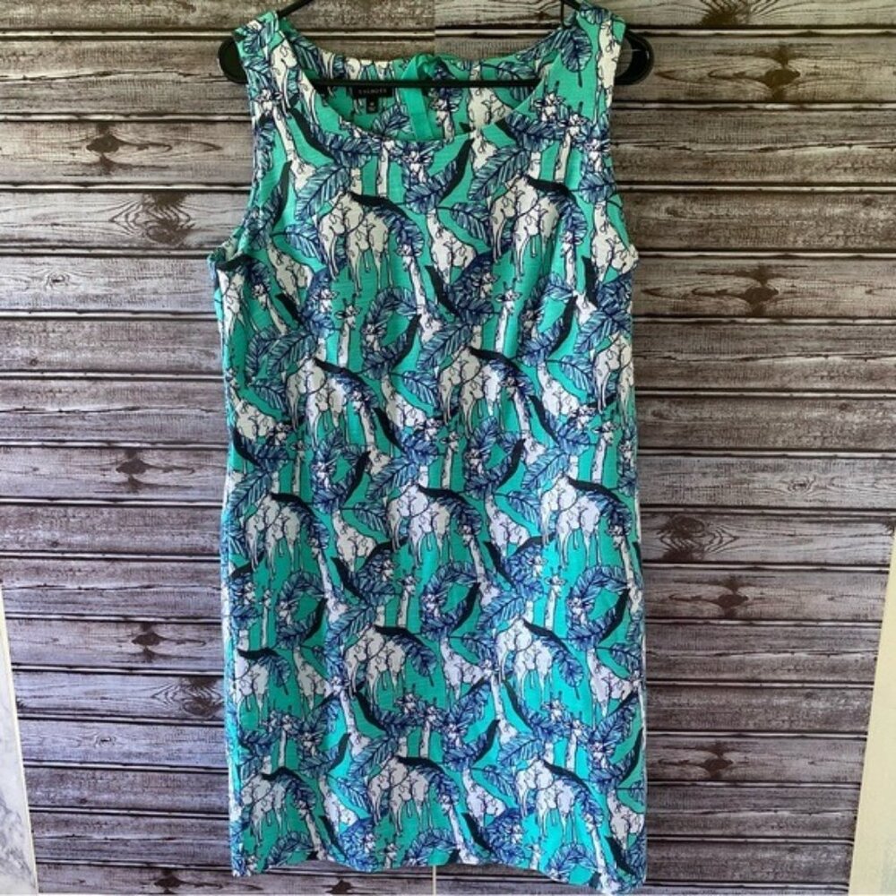 Talbots Women's Sleeveless Giraffe Print Shift Dress‎ Size 10